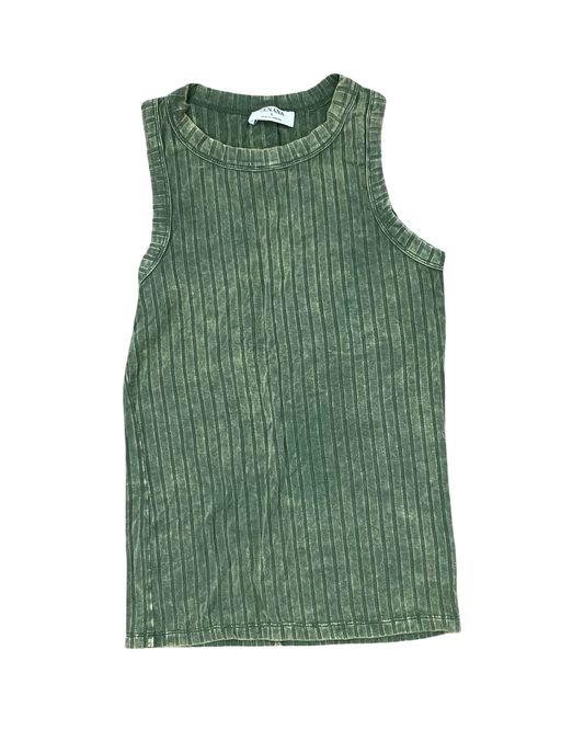 Tank Top By Zenana In Green, Size:L