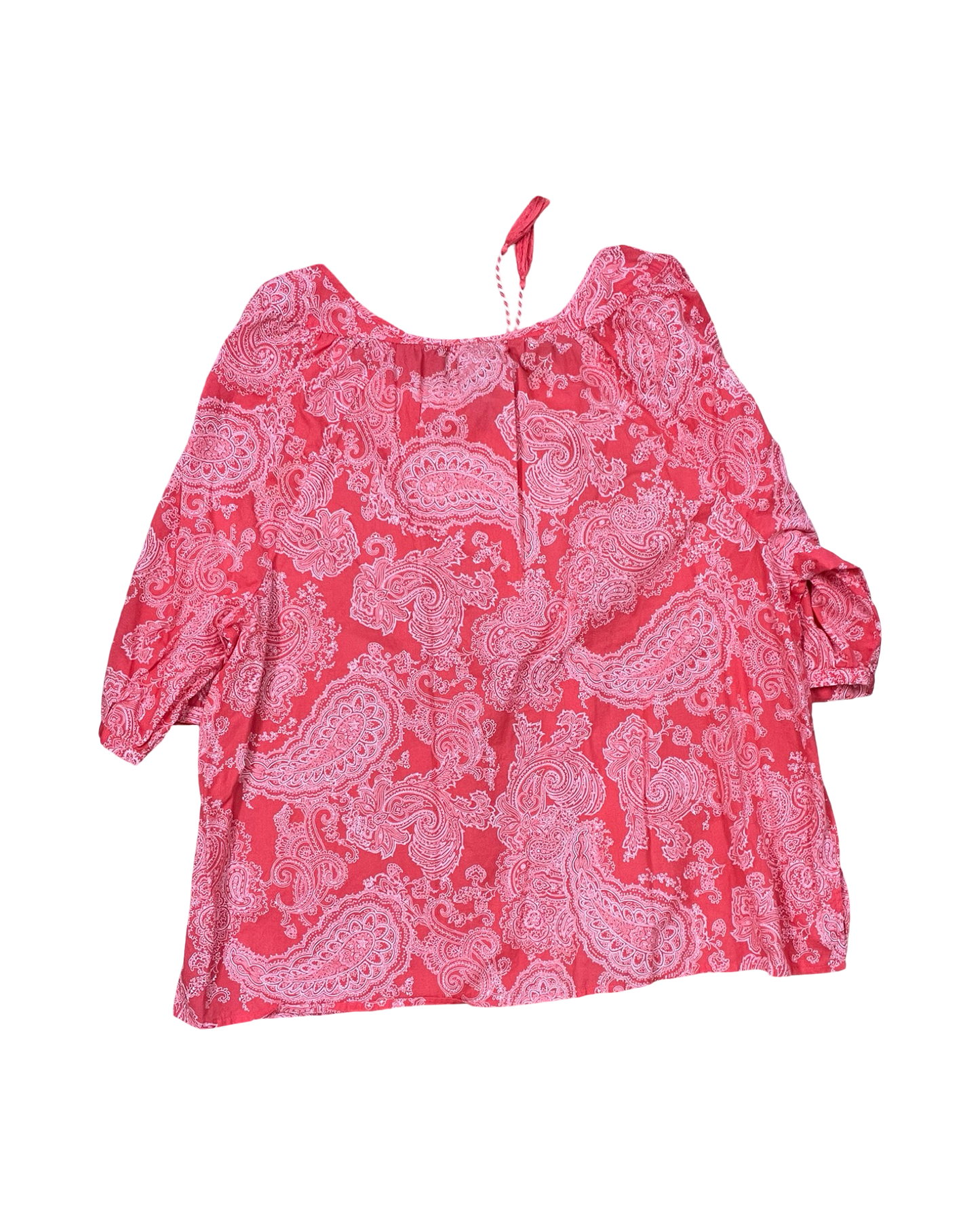 Top 3/4 Sleeve By Catherines In Red & White, Size:1X