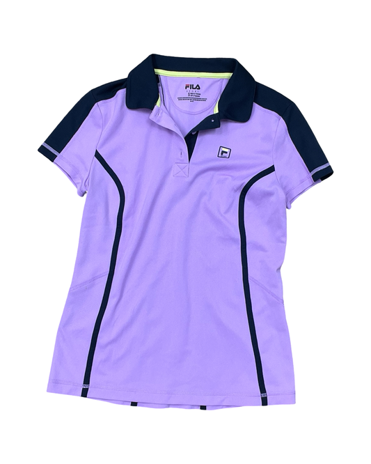 Athletic Top Ss By Fila In Blue & Purple, Size:S