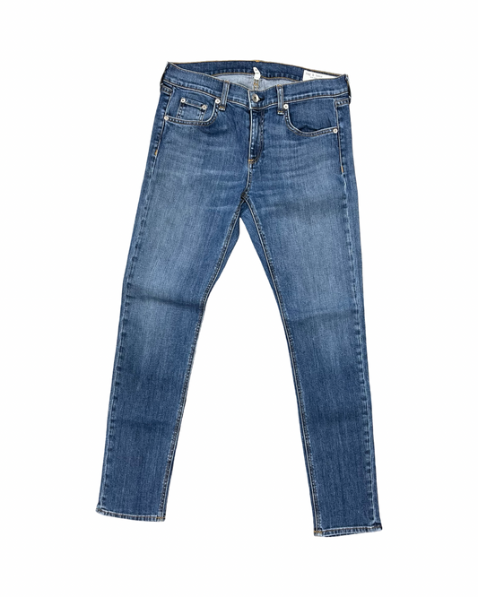 Jeans Straight By Rag And Bone In Blue Denim, Size:4