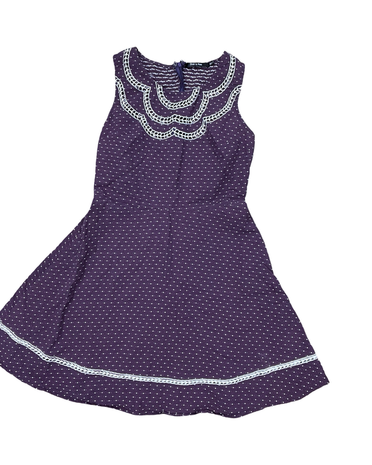 Dress Casual Midi By Doe & Rae In Purple & White, Size:M