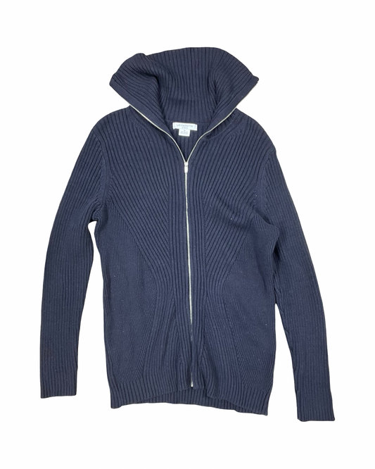 Sweater By Liz Claiborne In Navy, Size:1X