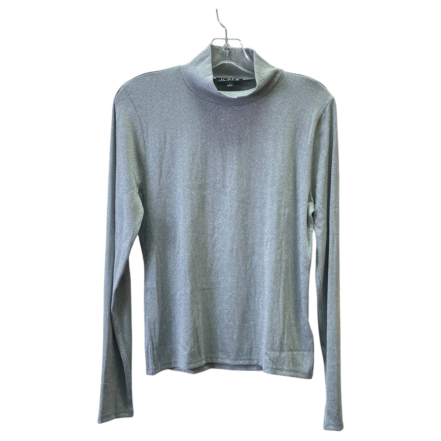 TOP LS by J. CREW in SILVER, Size:L