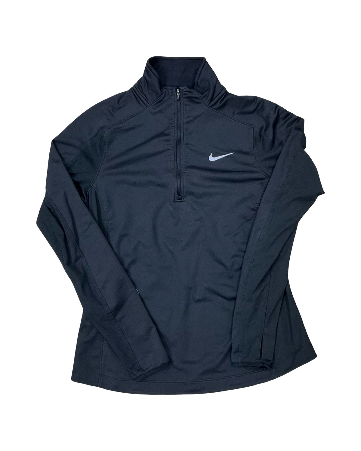 Athletic Top Ls Collar By Nike In Black, Size:L