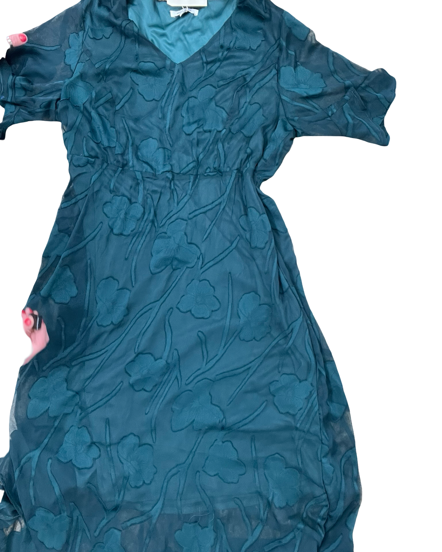 Dress Party Long By Clothes Mentor In Green, Size:Xl