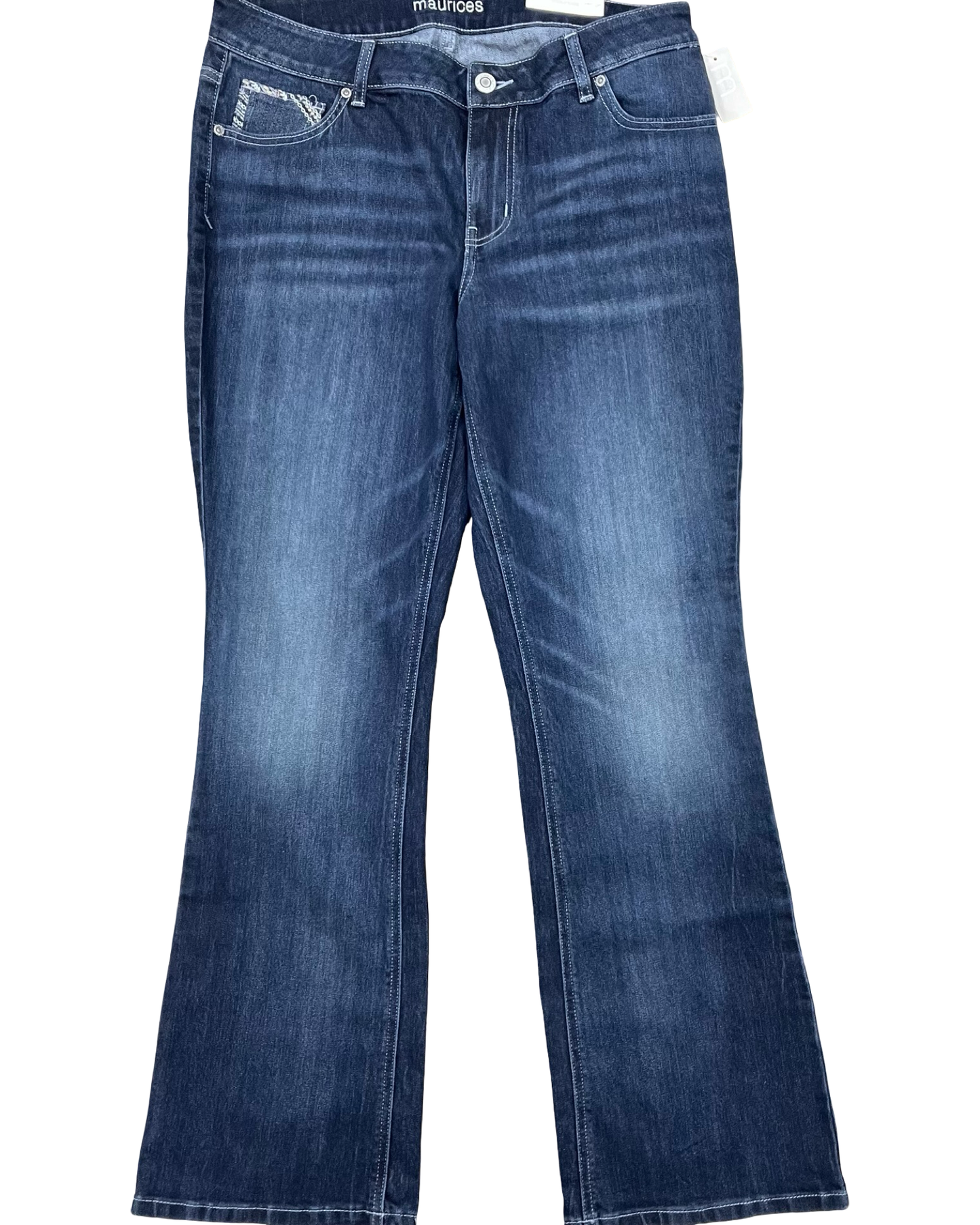 Jeans Boot Cut By Maurices In Blue Denim, Size:14
