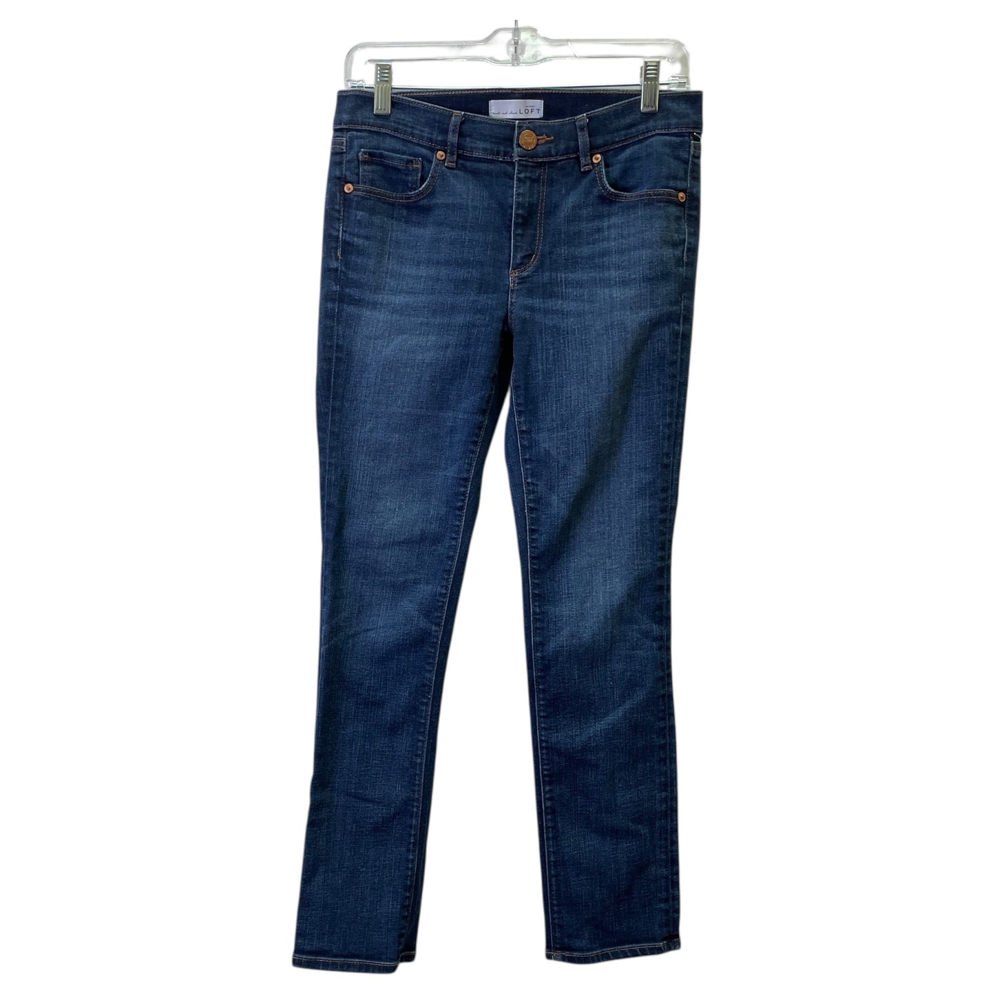 Jeans Straight By Loft In Blue Denim, Size:6