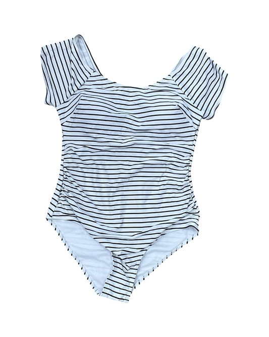 Swimsuit By Clothes Mentor In Black & White, Size:M