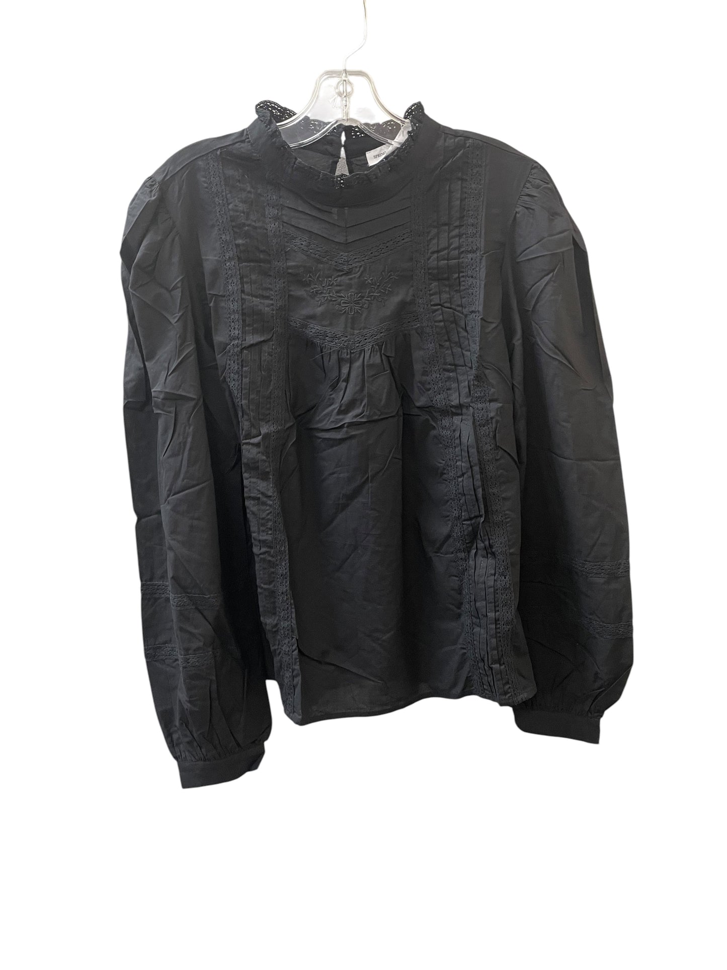 Top Ls By SPRING + MERCER In Black, Size:L