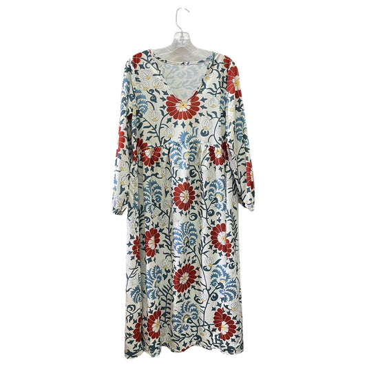 Dress Casual Maxi By Cme In Blue & Cream, Size:M