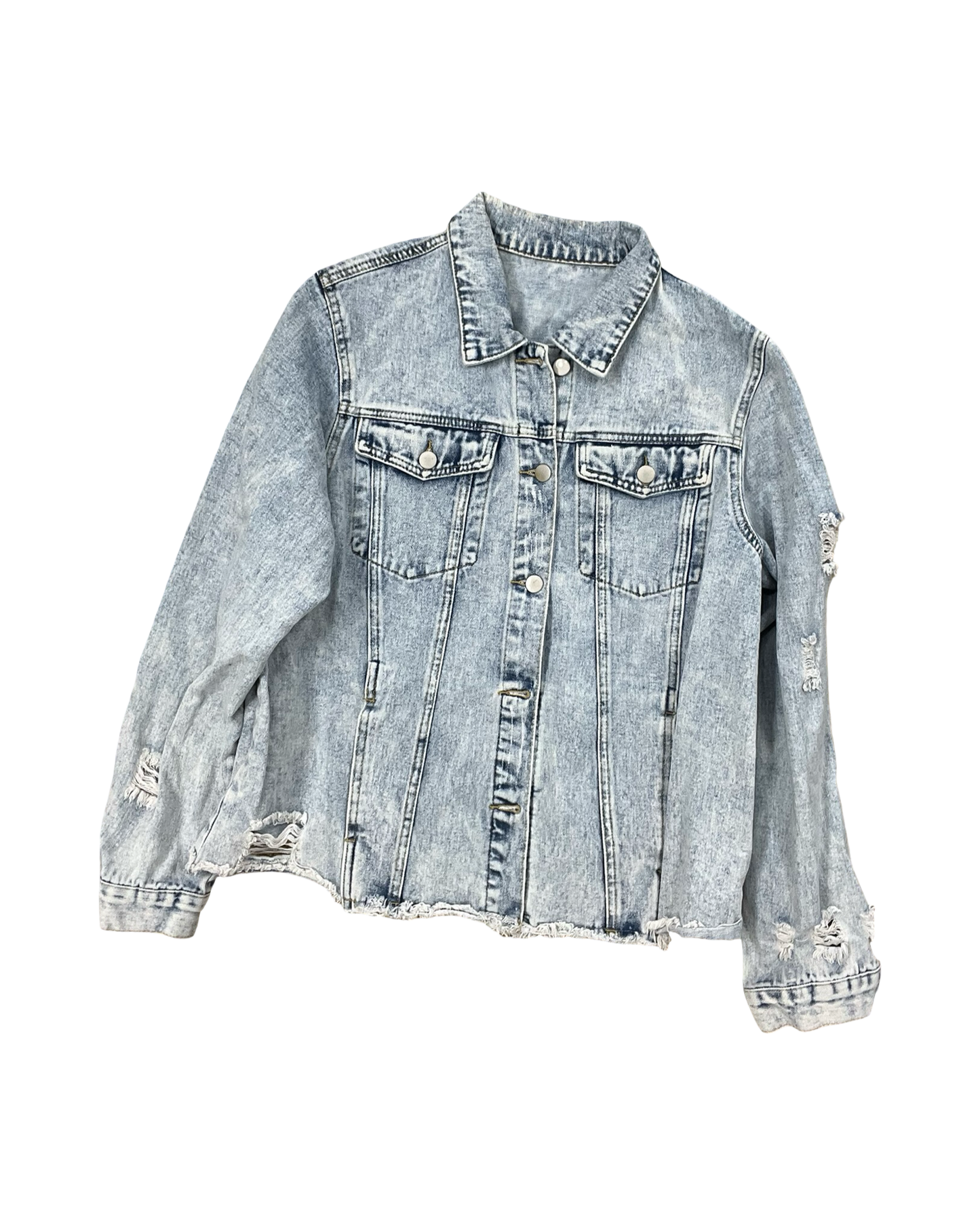 Jacket Denim By Clothes Mentor In Blue Denim, Size:Xl