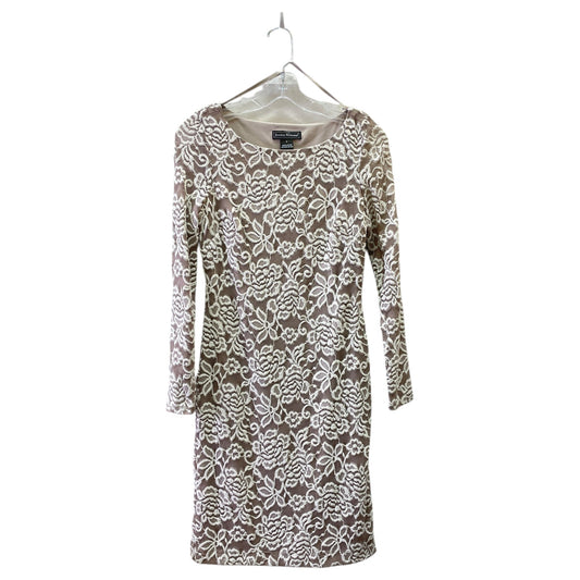 Dress Casual Midi By Jessica Howard In Taupe, Size:4