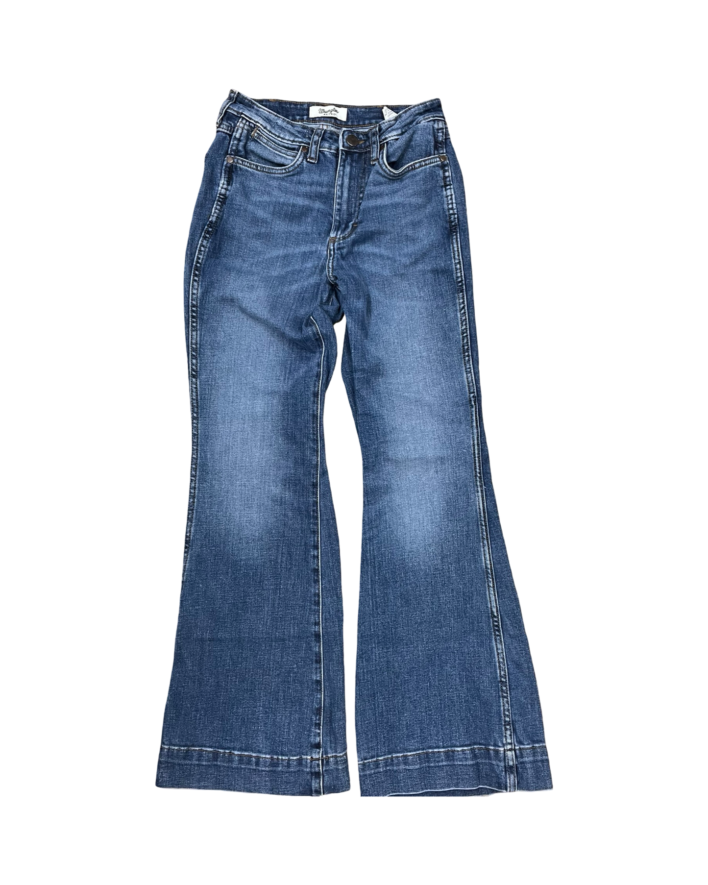 Jeans Boot Cut By Wrangler In Blue Denim, Size:2