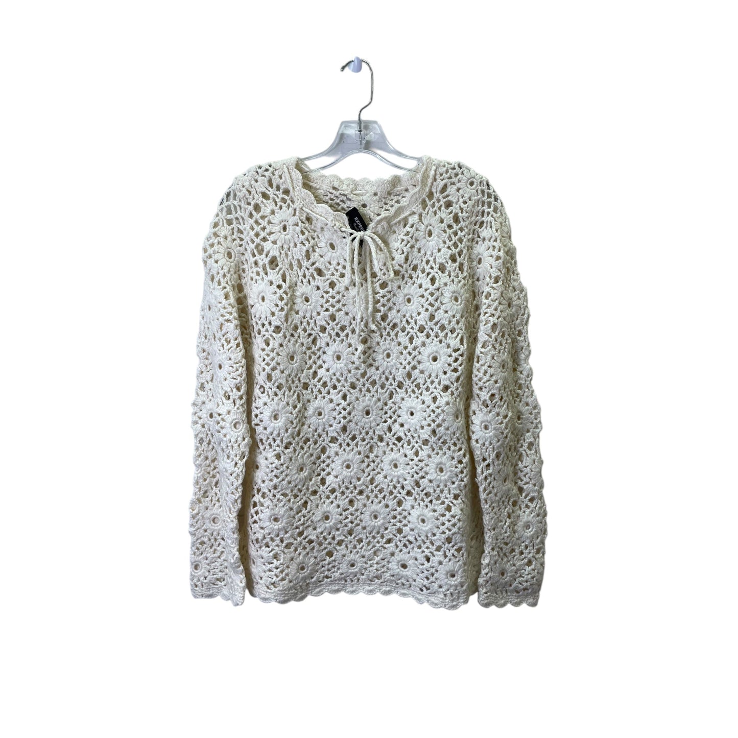 Sweater By Express In Cream, Size:L