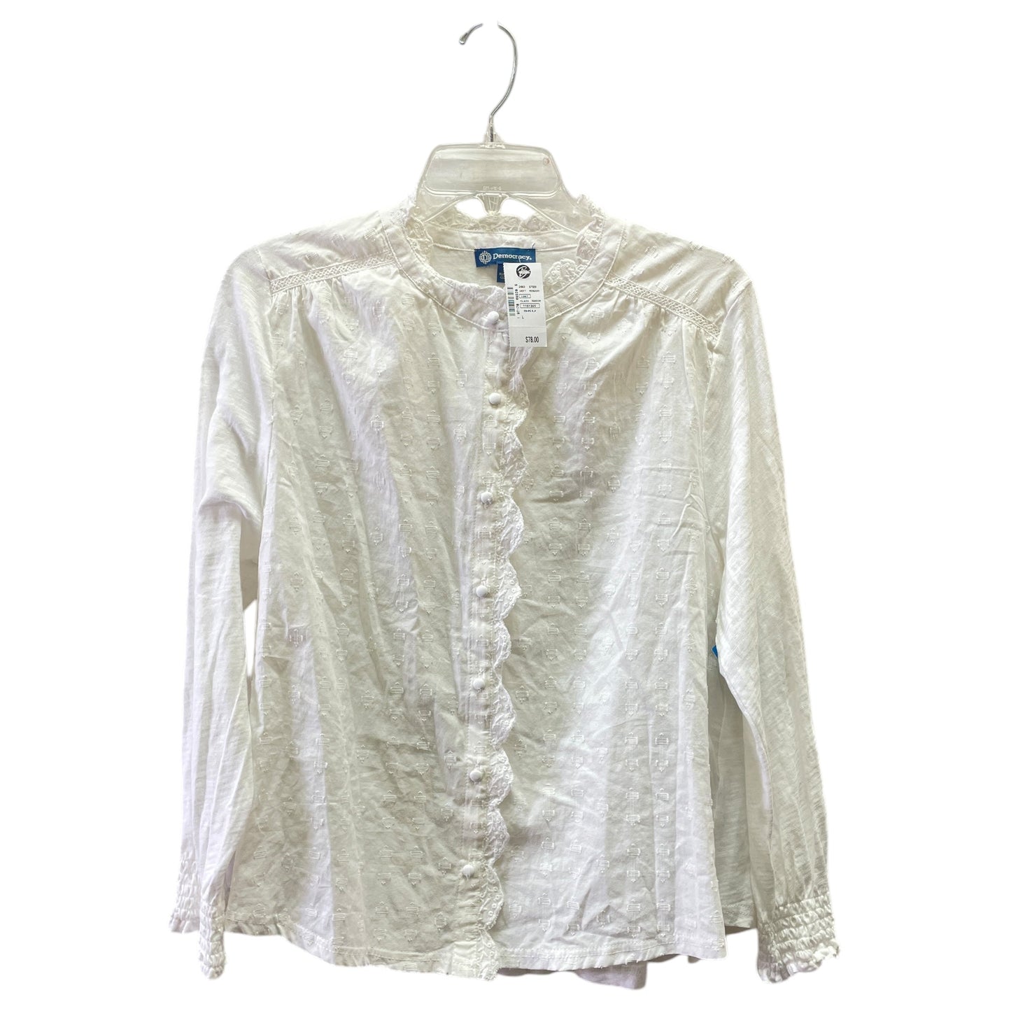 Top Ls By Democracy In White, Size:L