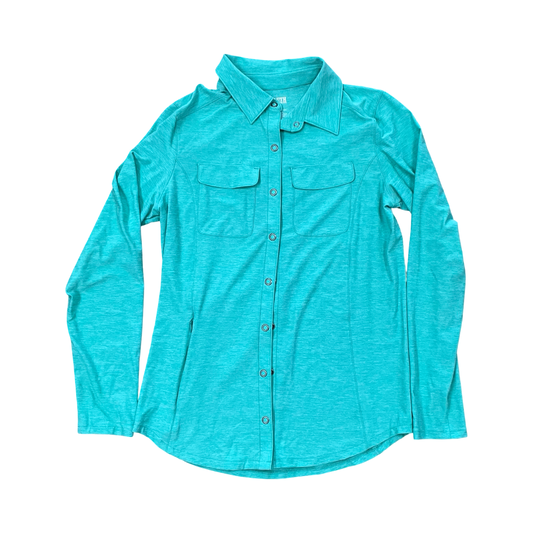 Blouse Ls By Duluth Trading In Green, Size:Xs
