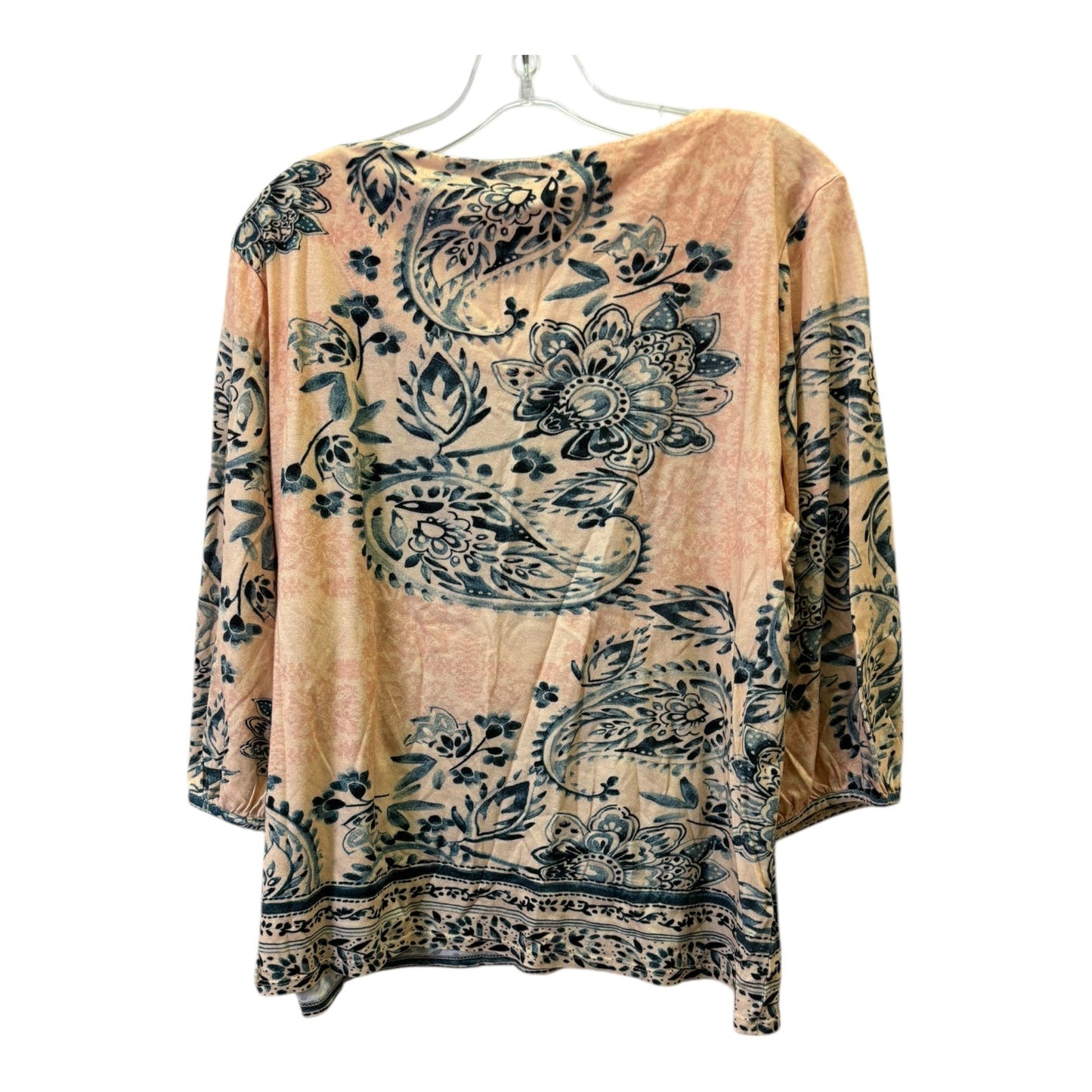 Top 3/4 Sleeve Basic By Chicos In Orange, Size:16