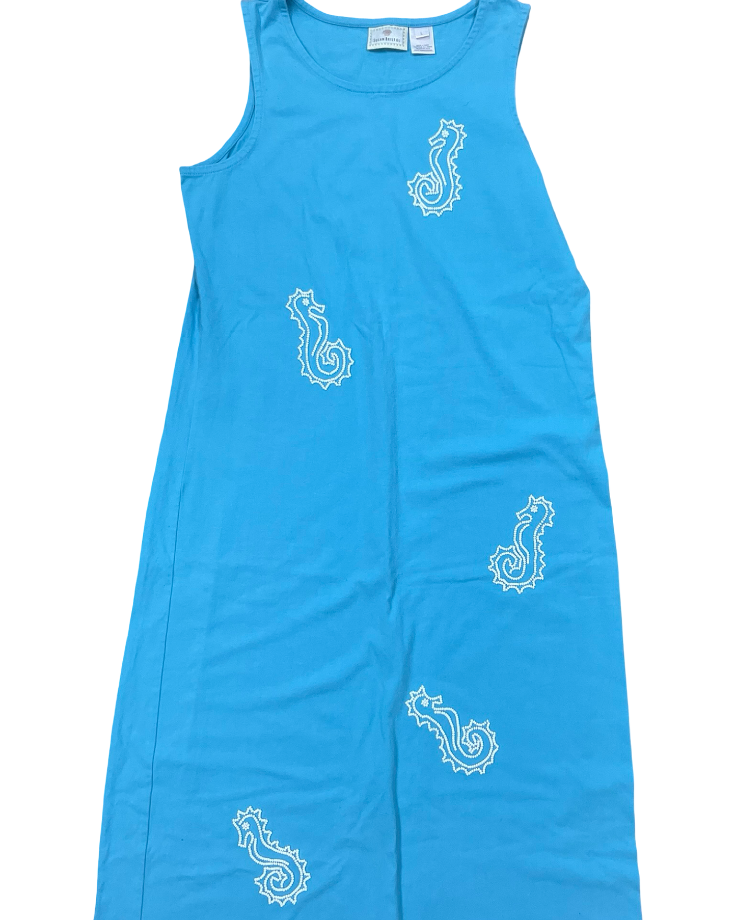 Dress Casual Maxi By Susan Bristol In Aqua, Size:L