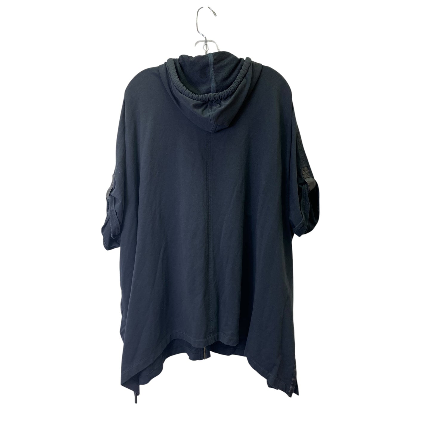 Sweatshirt Hoodie By Sejour In Navy, Size:1X