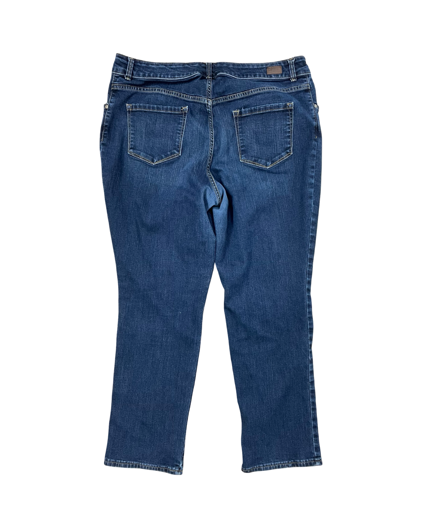 Jeans Straight By Lee In Blue Denim, Size:18