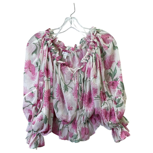 Top Ls By Top Shop In Floral Print, Size:6