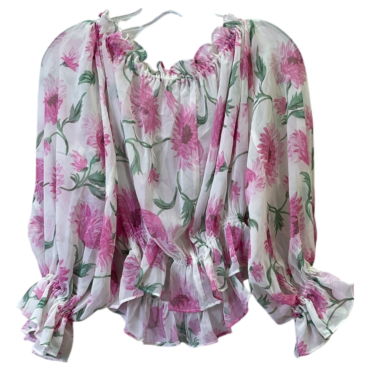 Top Ls By Top Shop In Floral Print, Size:6