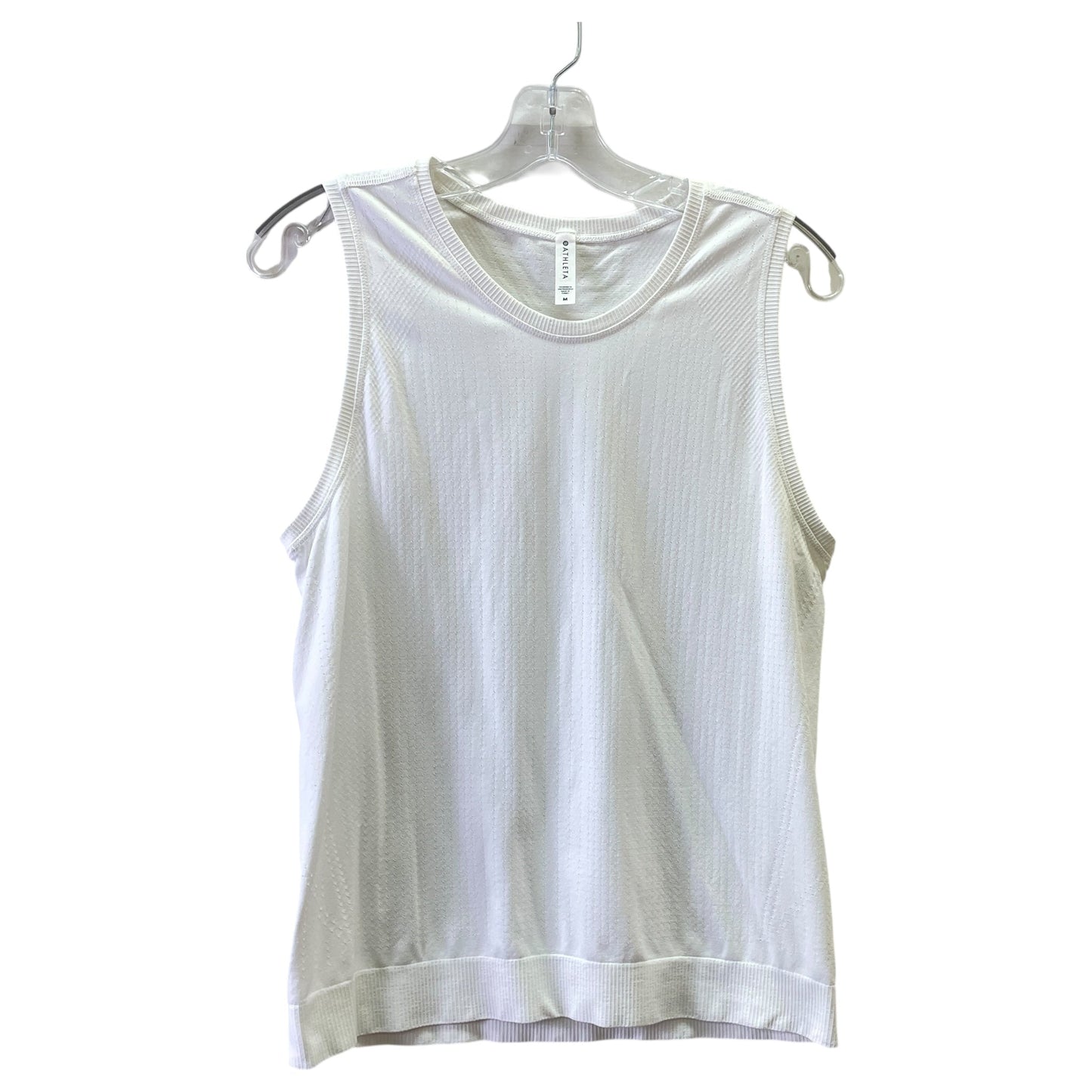 Top Sleeveless By Athleta In White, Size:M