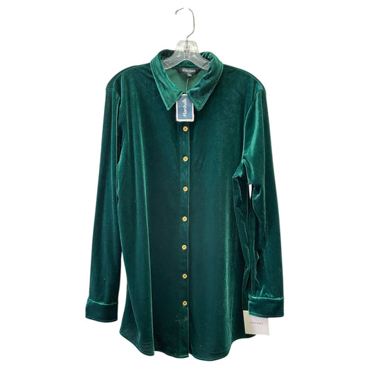Blouse Ls By Ellen Tracy In Green, Size:L