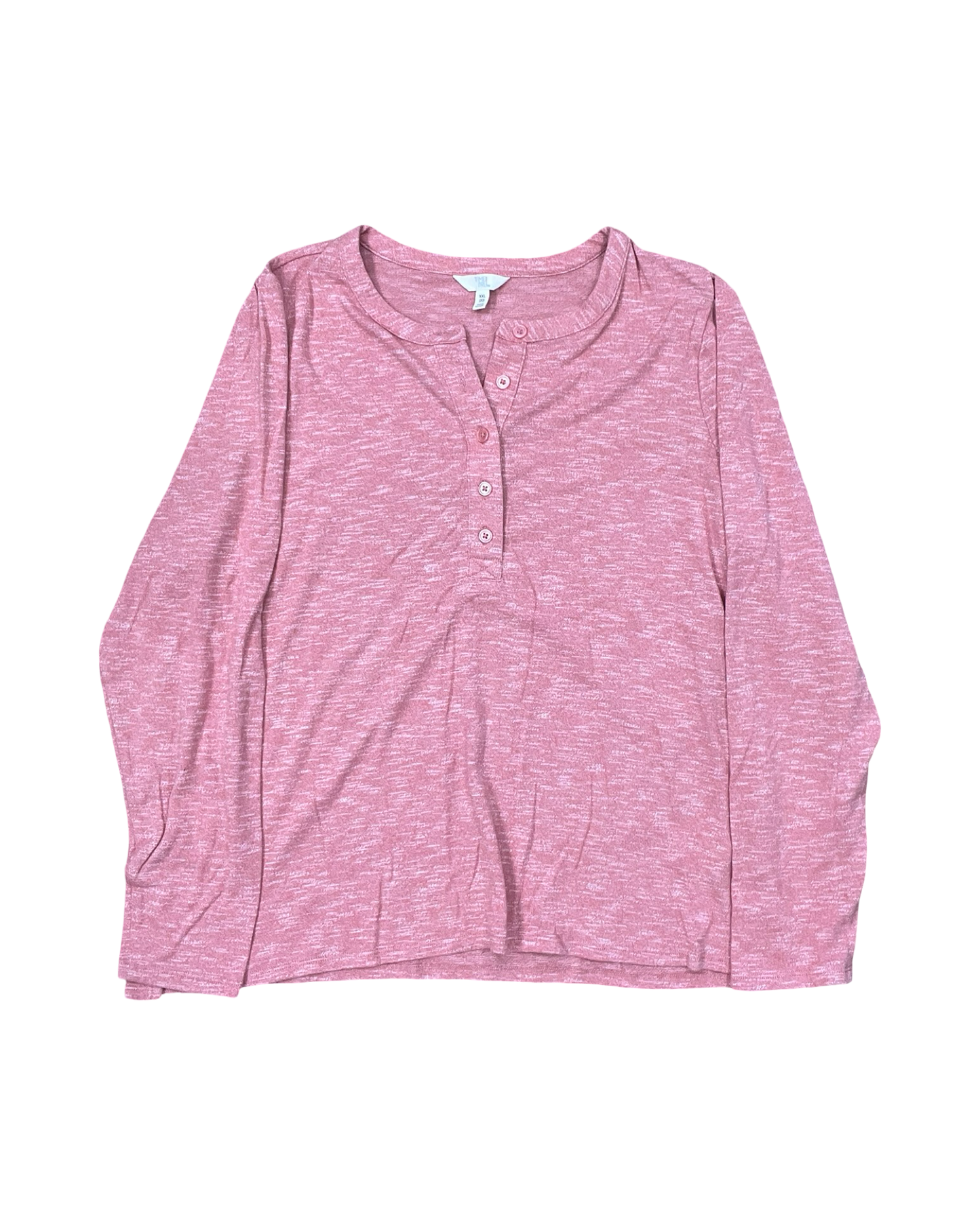 Top 3/4 Sleeve By Time And Tru In Pink, Size:1X