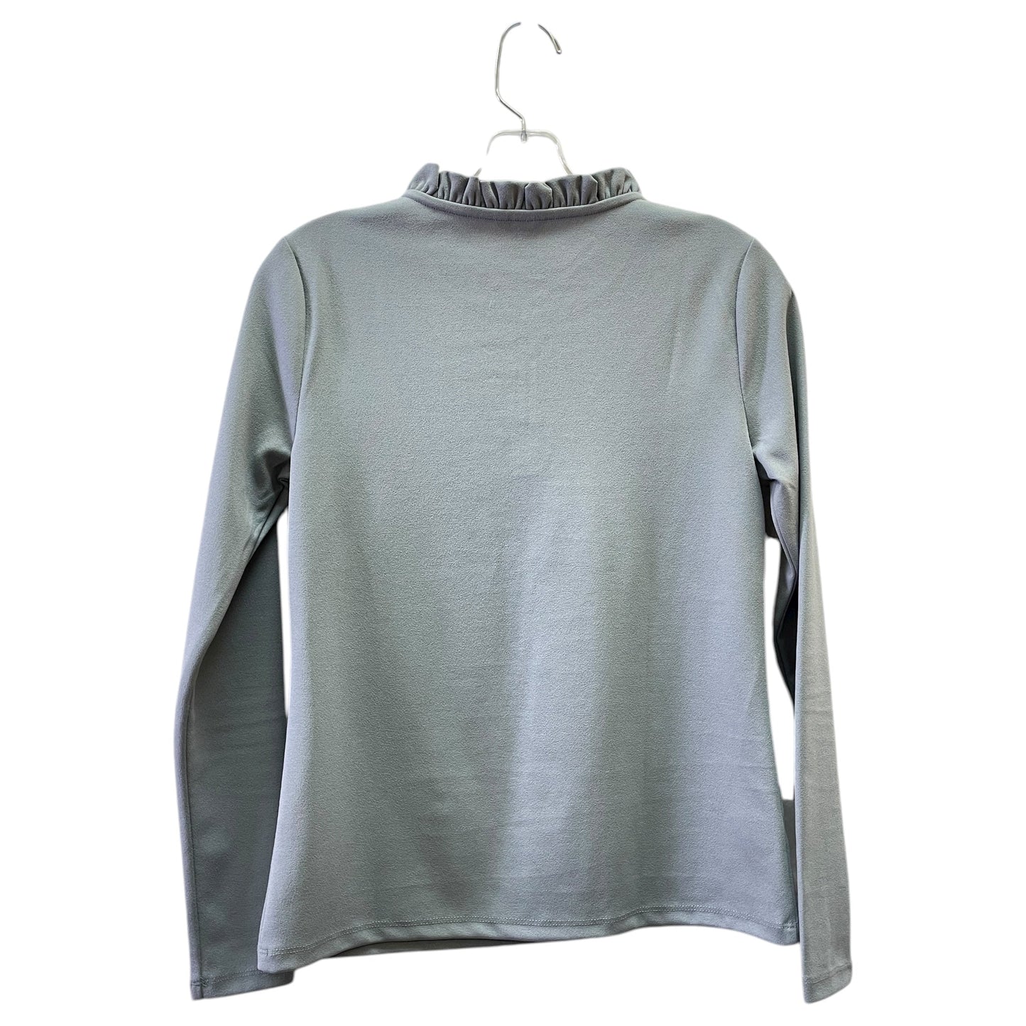 Blouse Ls By Ann Taylor In Grey & Silver, Size:Xs