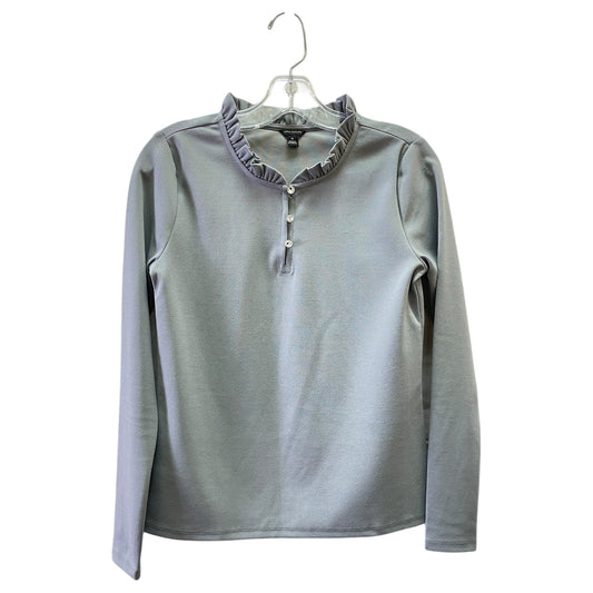 Blouse Ls By Ann Taylor In Grey & Silver, Size:Xs