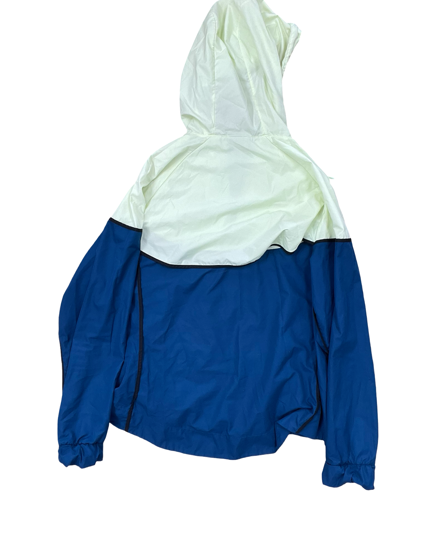 Athletic Jacket By Nike In Blue & Green, Size:L