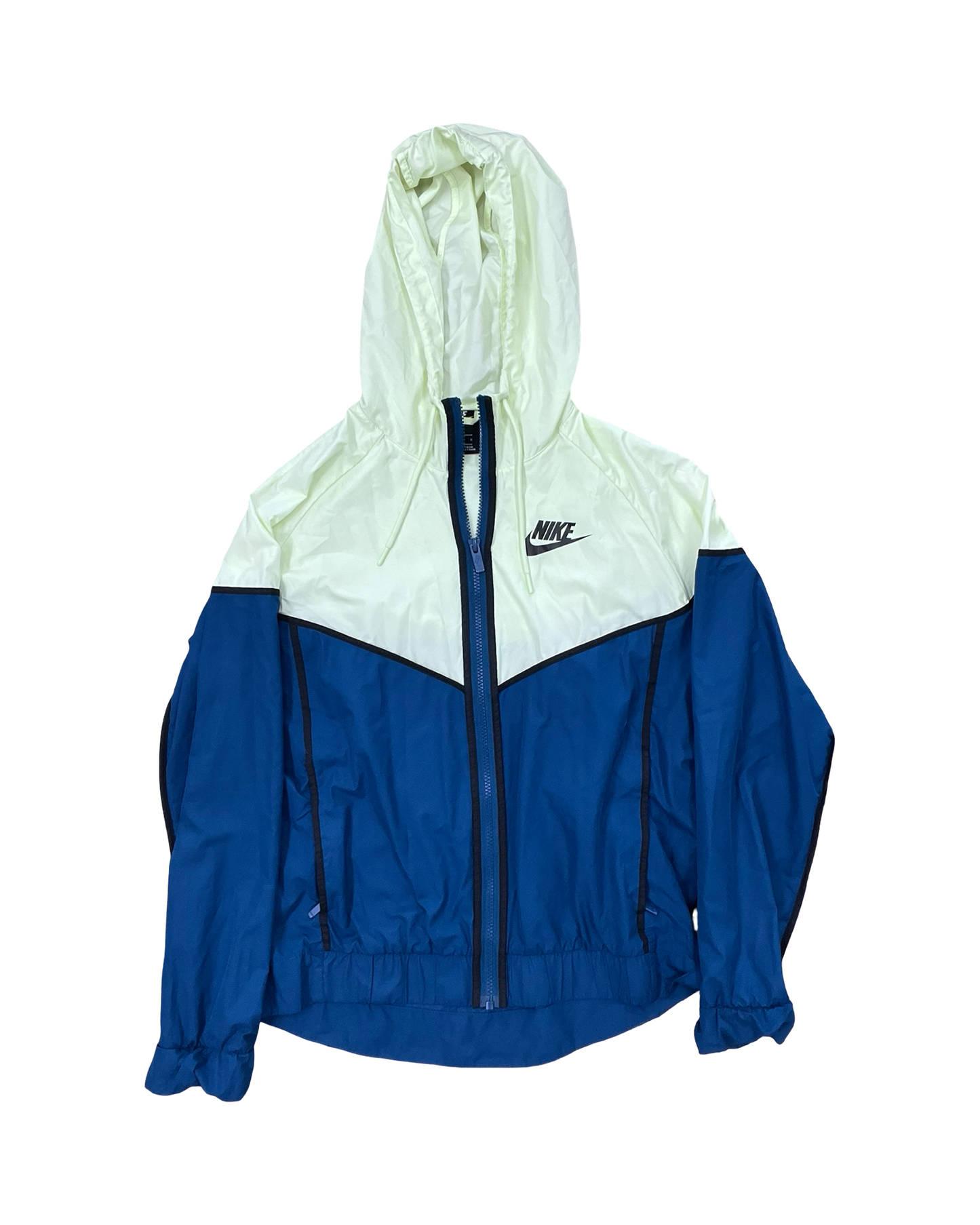 Athletic Jacket By Nike In Blue & Green, Size:L