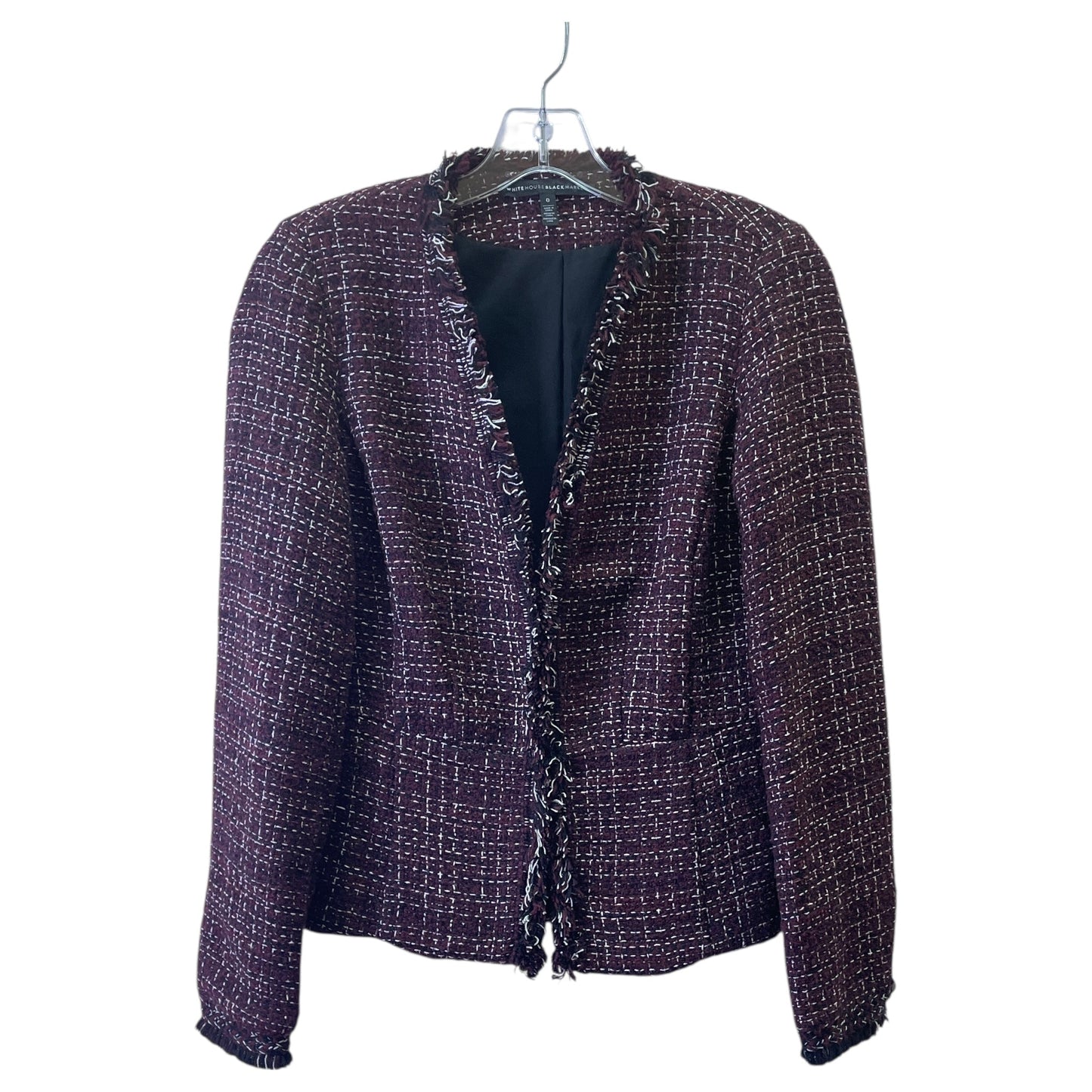 Blazer By White House Black Market In Maroon, Size:Xs