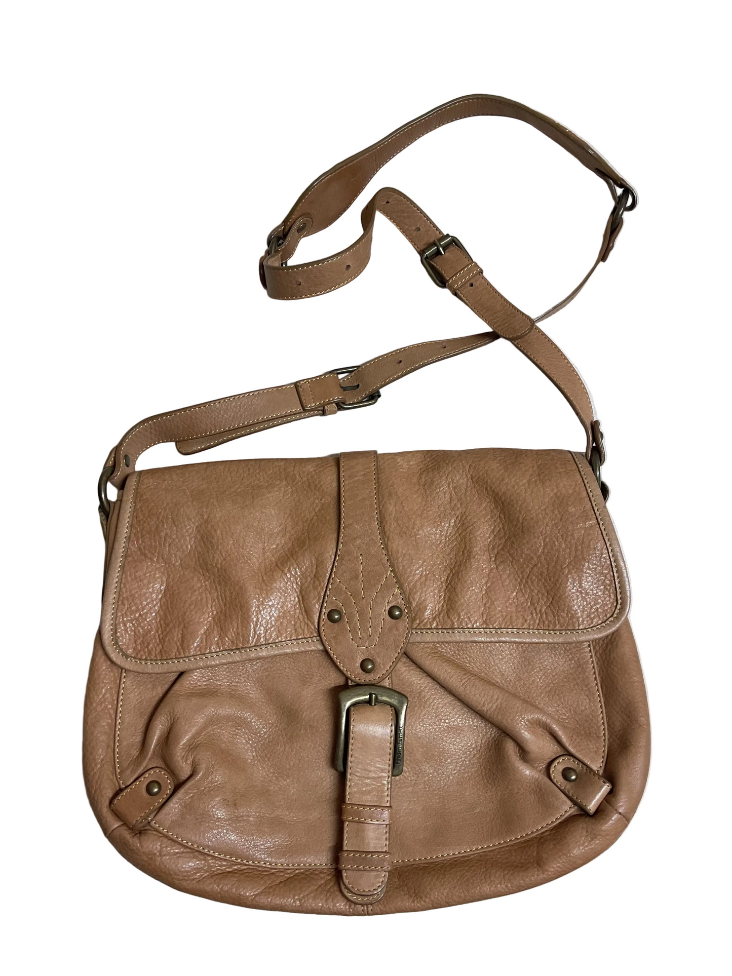 Crossbody Leather By Hayden Harnett In Tan, Size:Medium