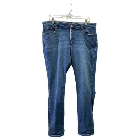 Jeans Straight By Ann Taylor In Blue Denim, Size:16