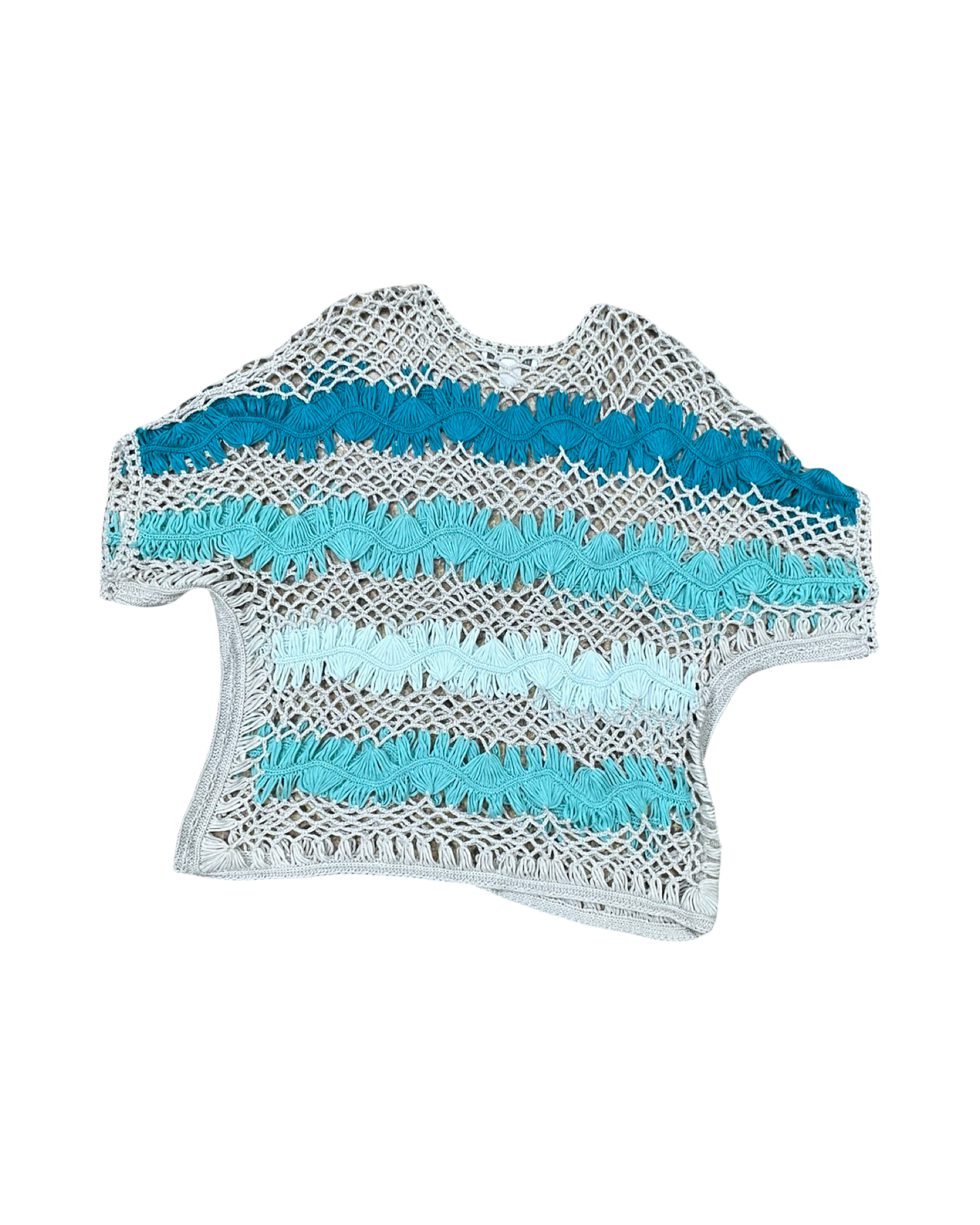 Top Ss By Christopher And Banks In Blue & Cream, Size:L