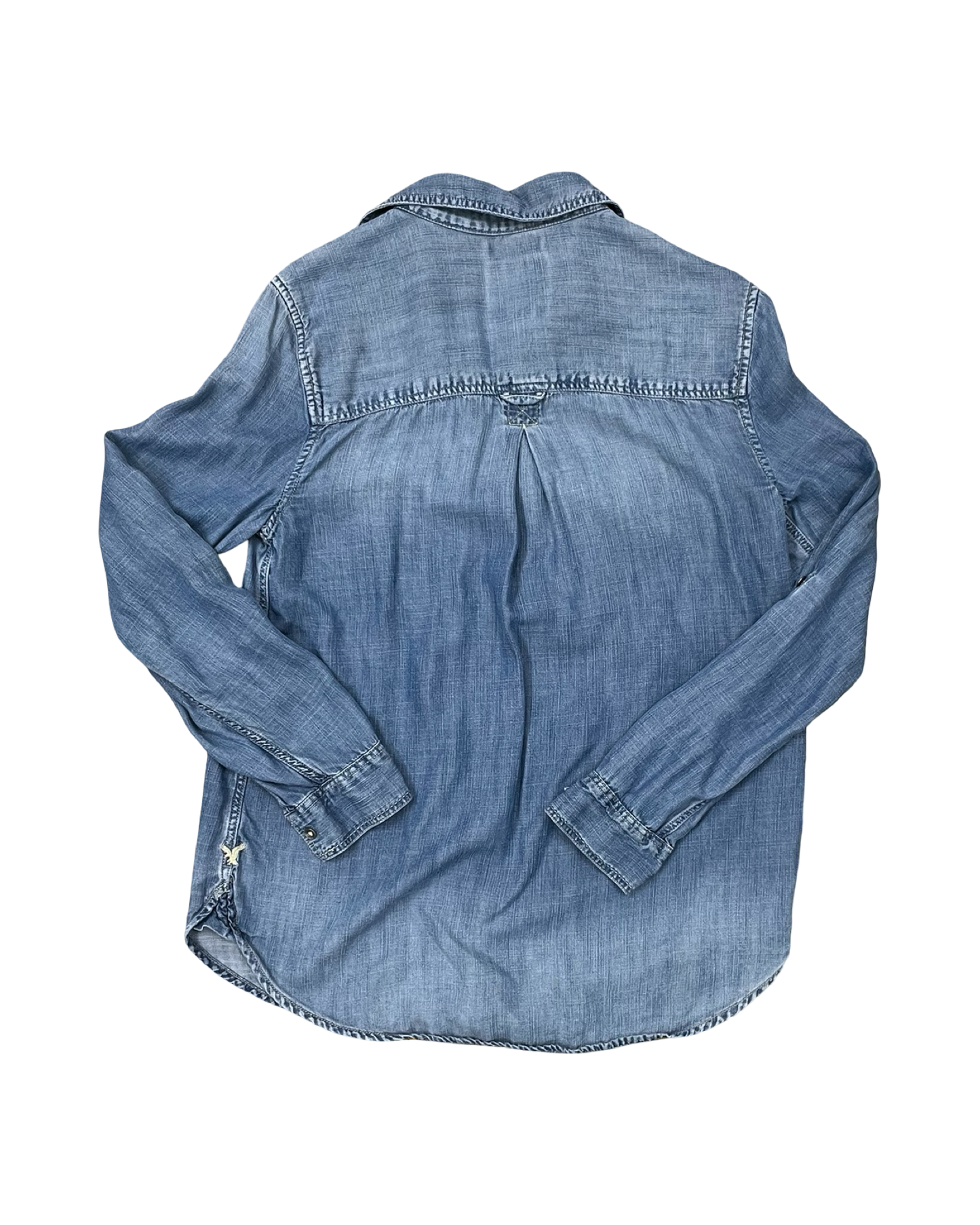 Top Ls By American Eagle In Blue Denim, Size:S