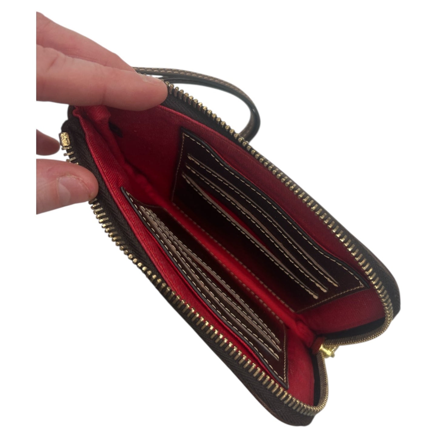 Wristlet Designer By Dooney And Bourke In Brown, Size:Small