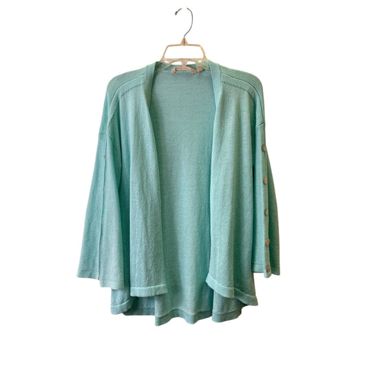 Sweater Cardigan By Soft Surroundings In Green, Size:M