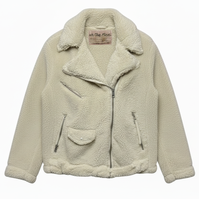 Teddy Moto Jacket By We The Free In Cream, Size: L