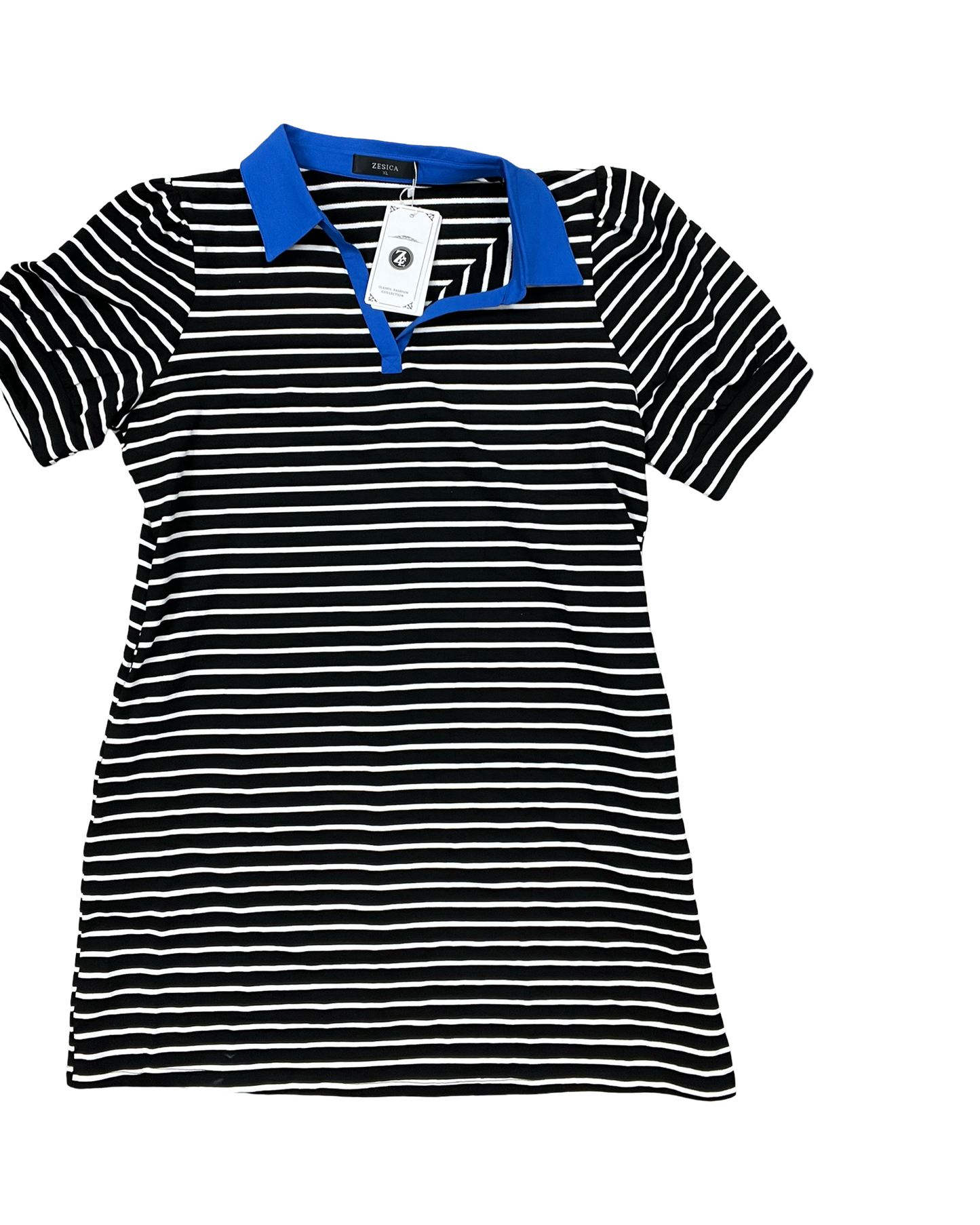 Dress Casual Short By Zesica In Black & White, Size:Xl