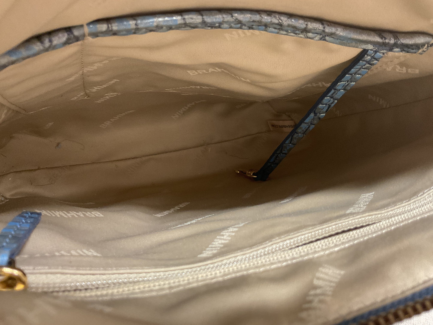 Handbag Designer By Brahmin In Blue, Size:Medium