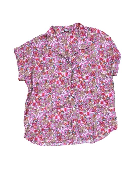 Blouse Ss By Lucky Brand In Pink, Size:S