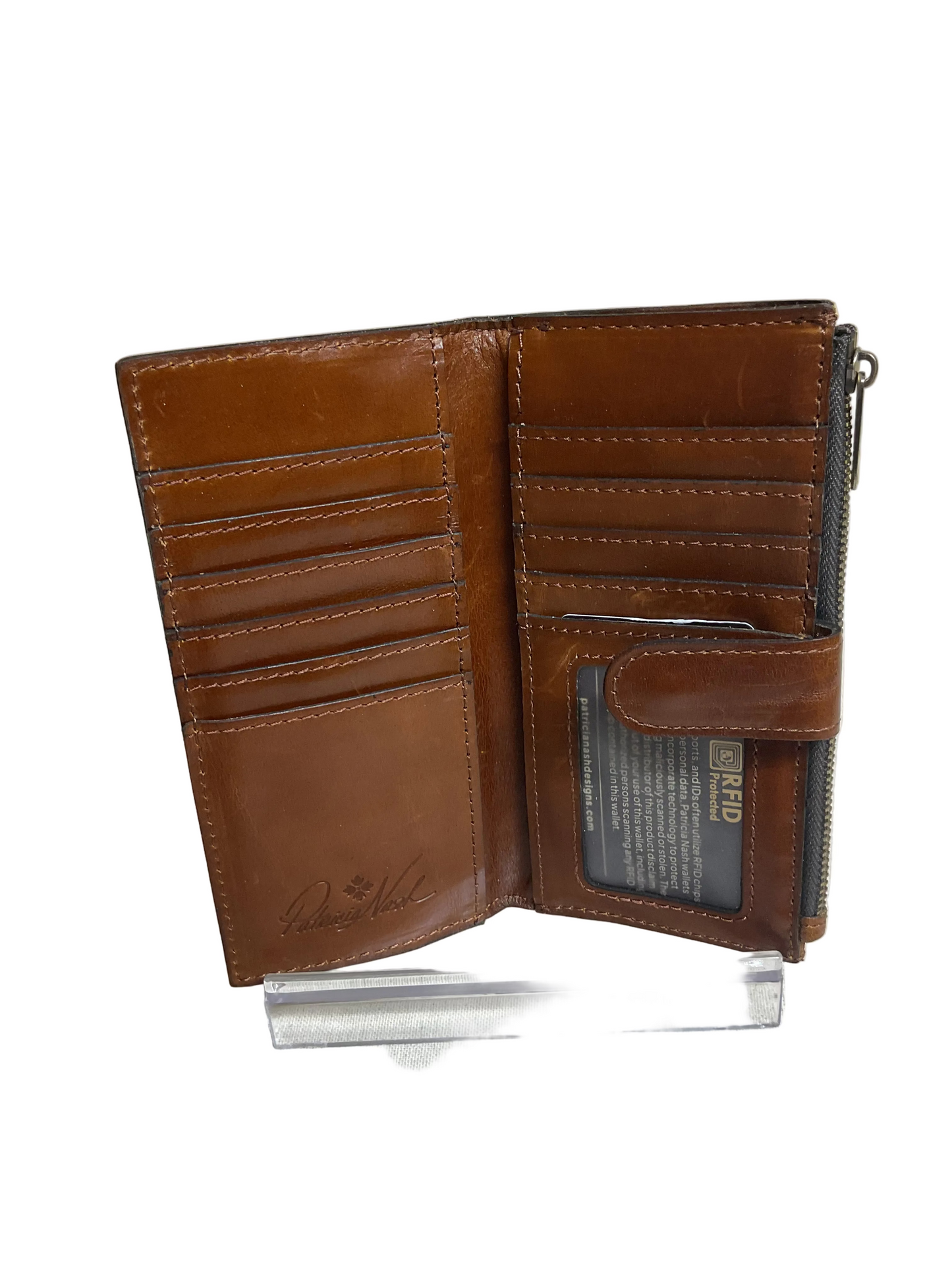 Wallet Designer By Patricia Nash In Brown & Tan, Size:Medium