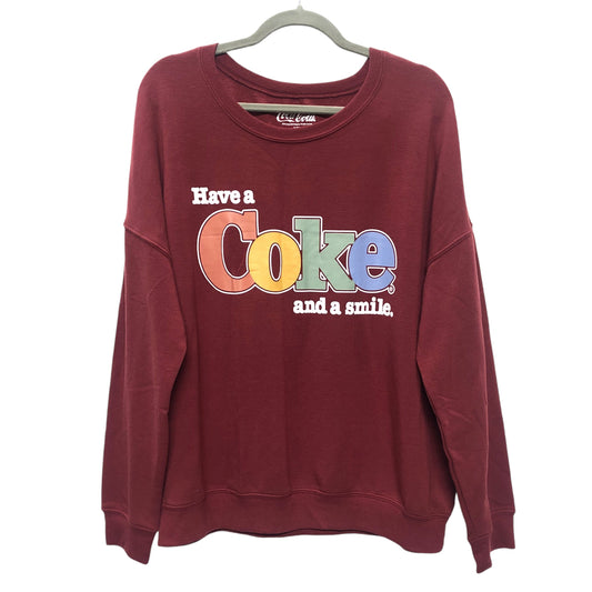 Sweatshirt Crewneck By Clothes Mentor In Maroon, Size:Xl