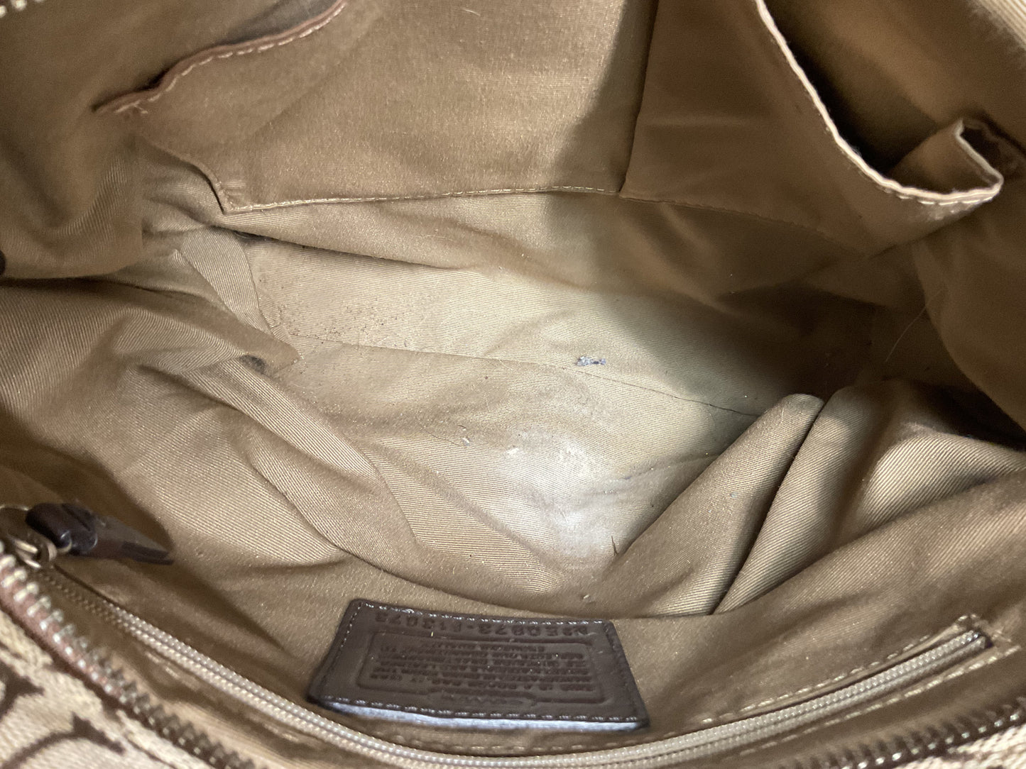 Handbag Designer By Coach In Brown & Tan, Size:Medium