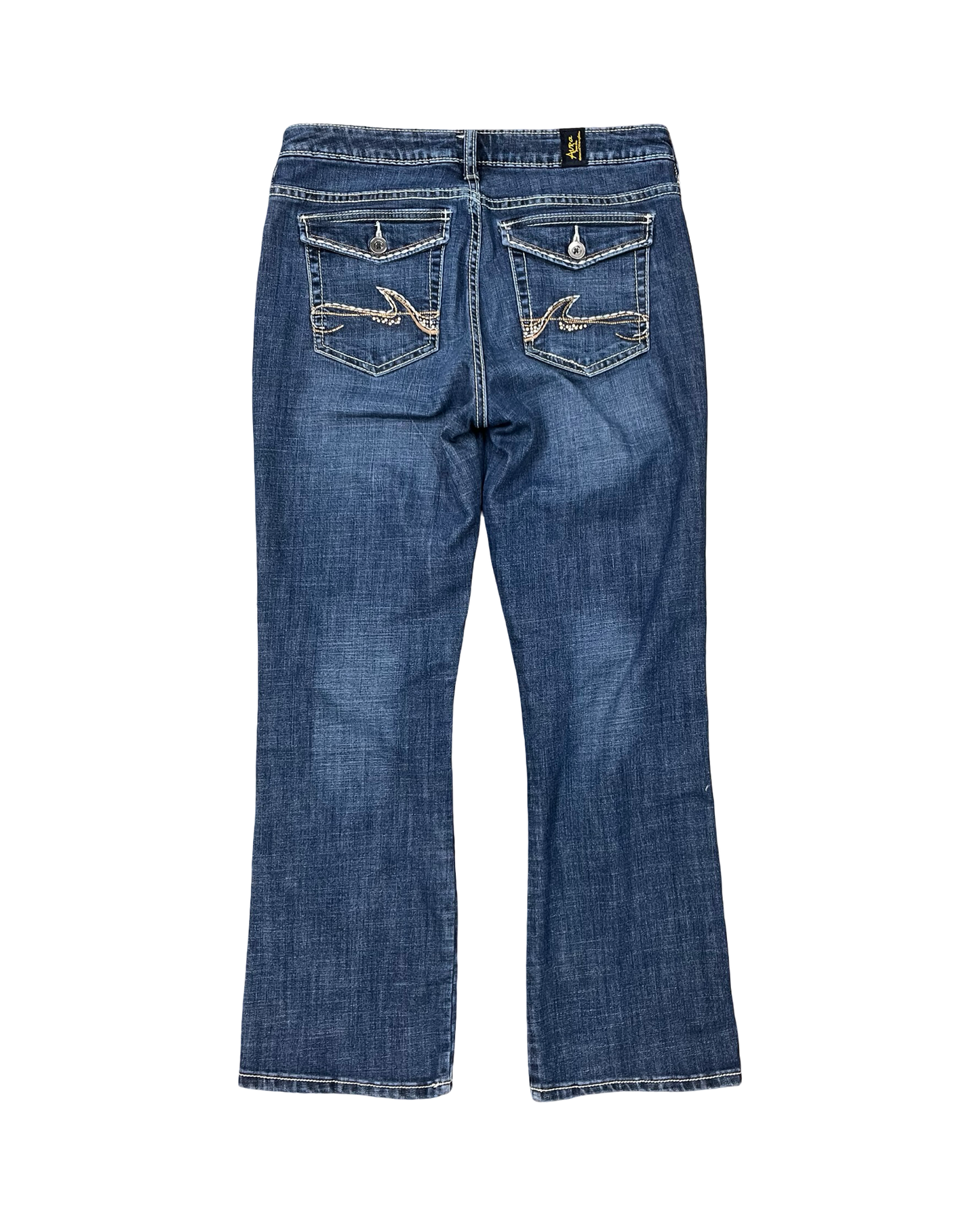 Jeans Boot Cut By Aura In Blue Denim, Size:6P