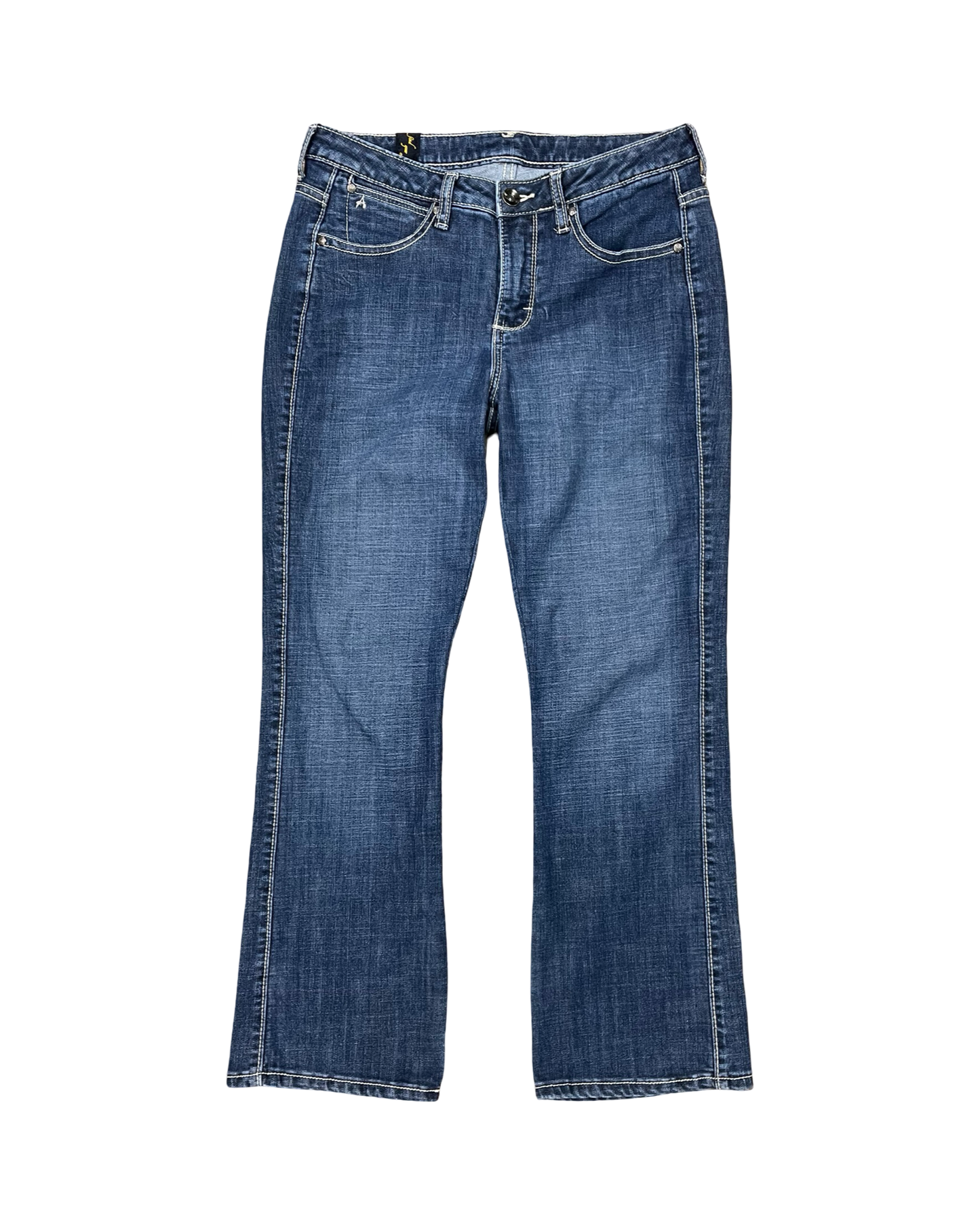 Jeans Boot Cut By Aura In Blue Denim, Size:6P