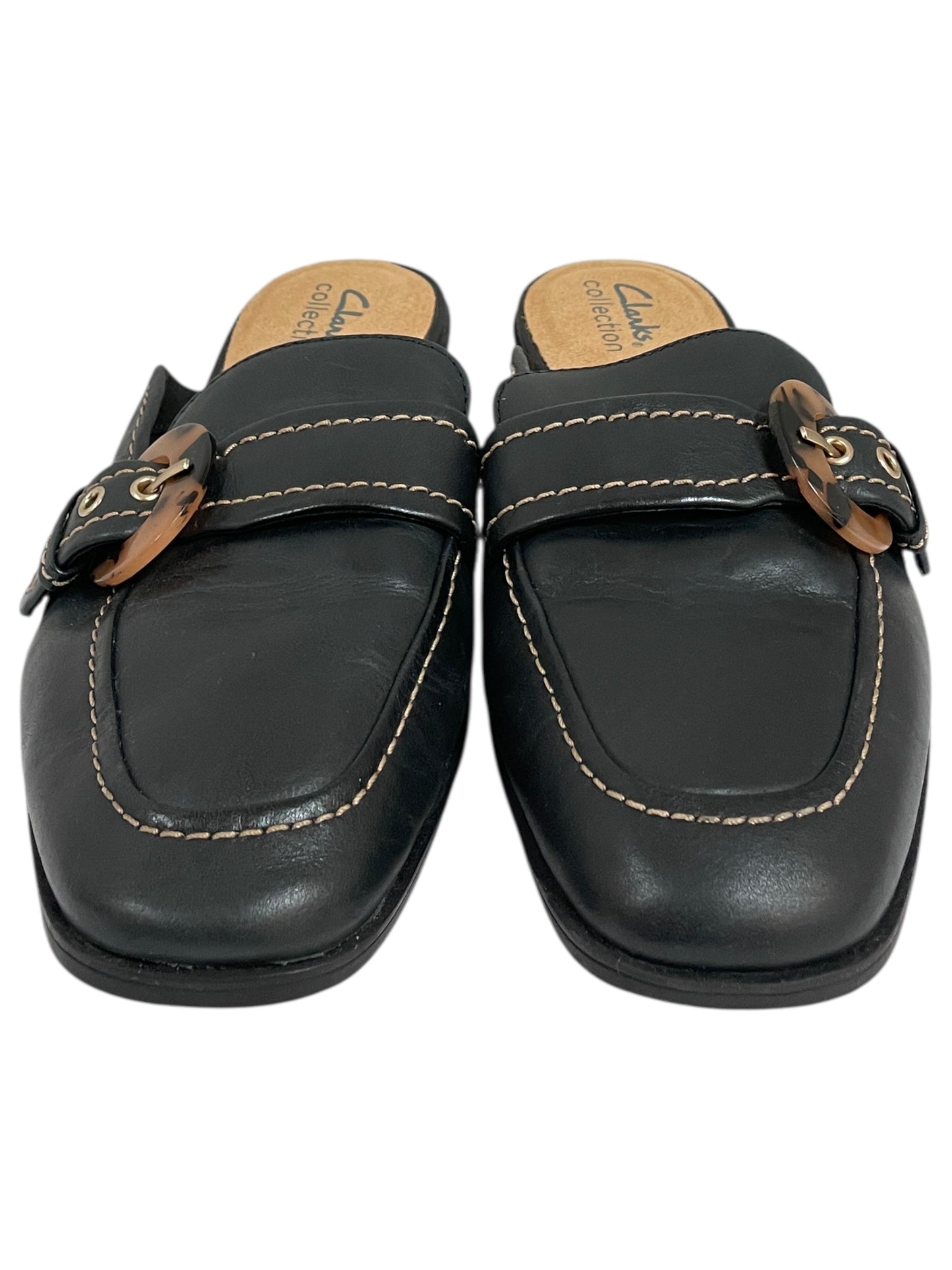 Shoes Flats By Clarks In Black, Size:7